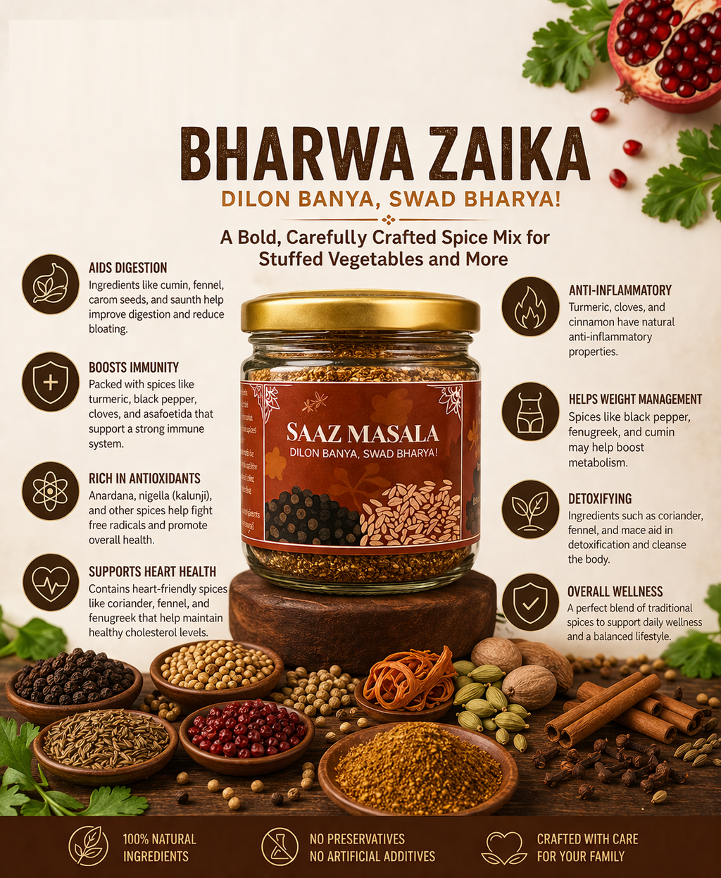 Bharwa Zaika Masala | Stuffed Vegetable Spice Mix | 150g