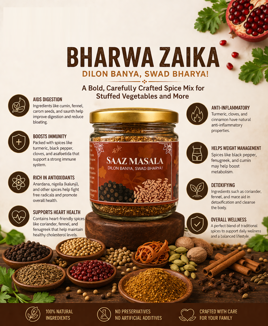 Bharwa Zaika Masala | Stuffed Vegetable Spice Mix | 150g