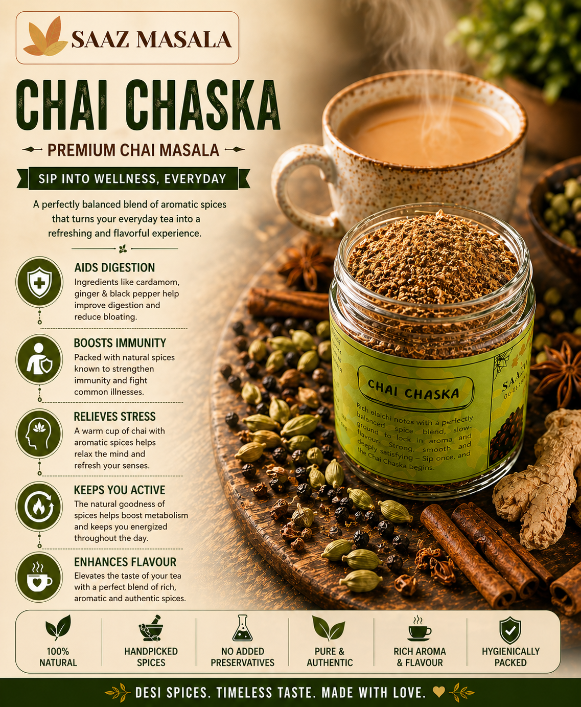 Chai Chaska | Premium Indian Tea Masala | 75g